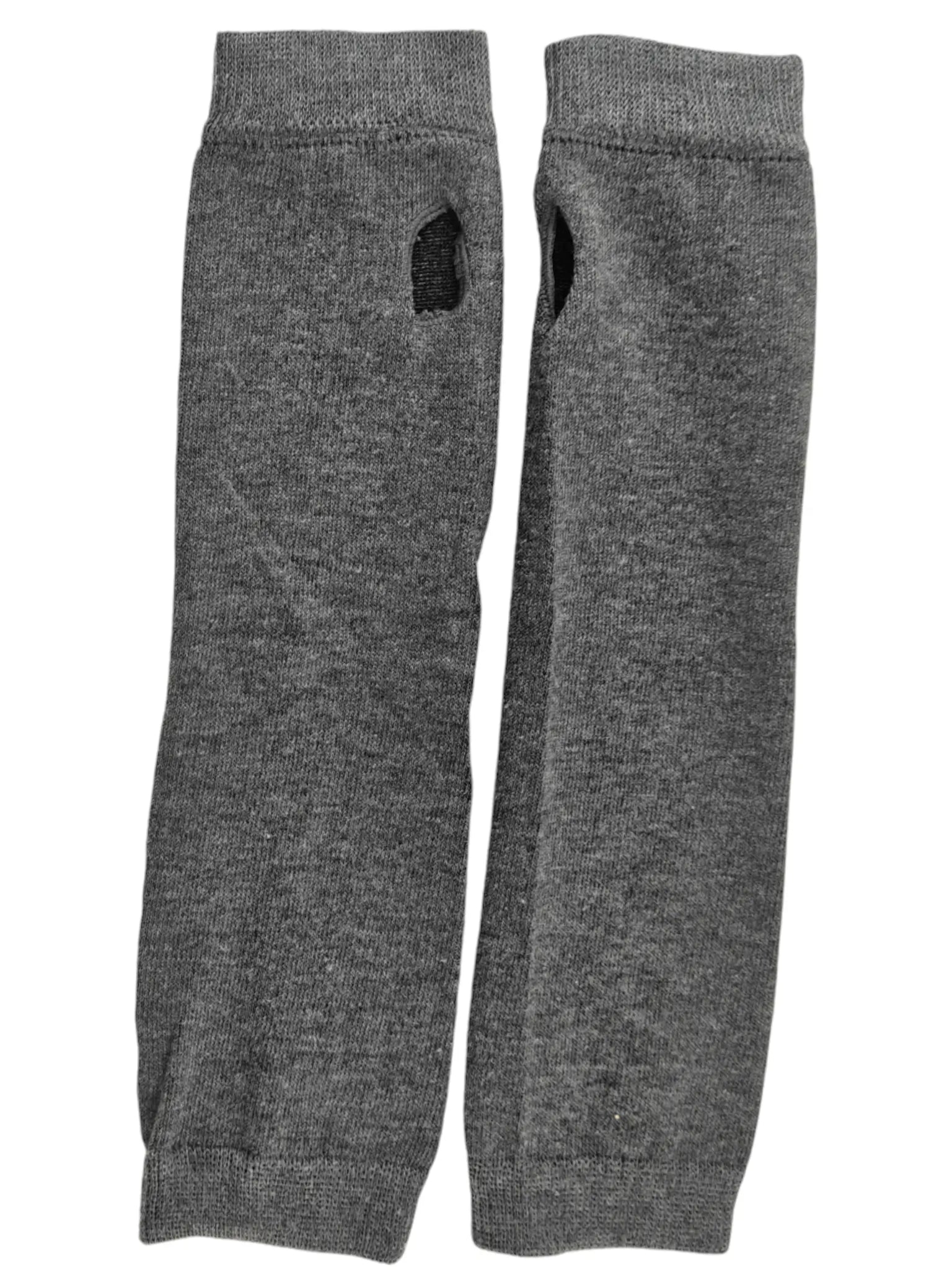 Gothic Knit Arm Warmers with Thumbholes Black & Grey