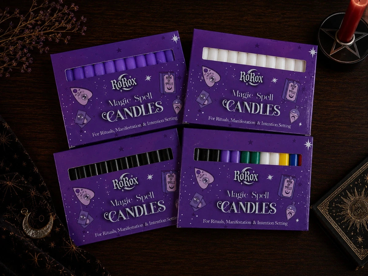 Ro Rox Spell Candles – Box of 12 Altar & Manifestation Candles