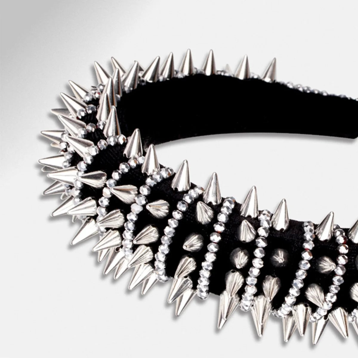 Ro Rox Gothic Spike Studded Headband Goth Hair Accessory