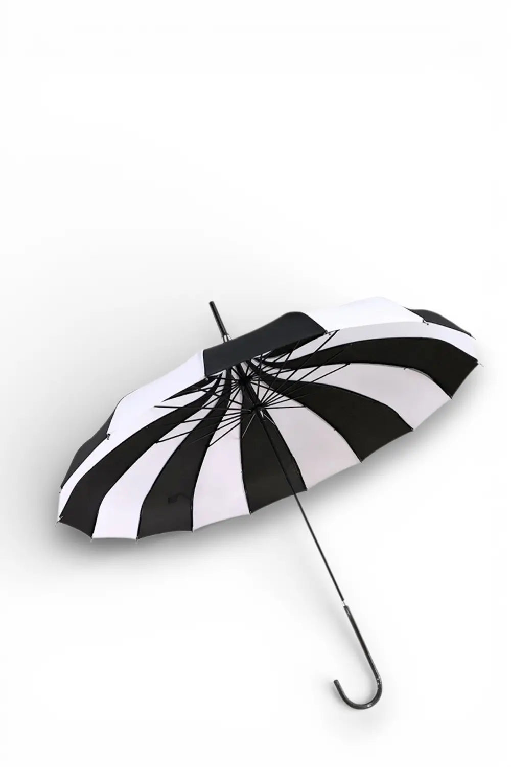 Ro Rox Striped Gothic Parasol - Black White Pagoda Umbrella