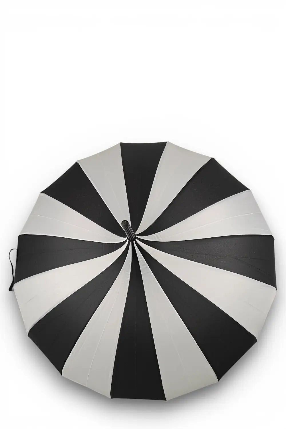 Ro Rox Striped Gothic Parasol - Black White Pagoda Umbrella