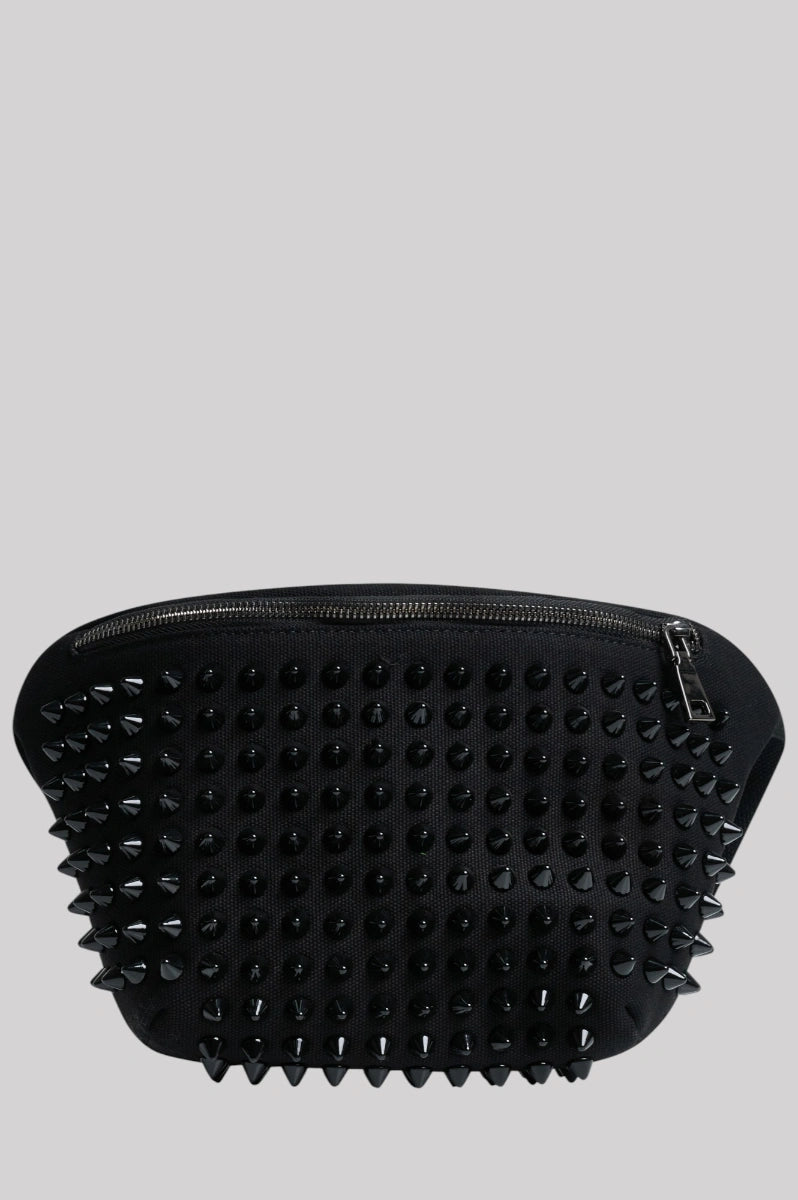 Ro Rox Studded Goth Bumbag Black Festival Waist Bag for Gigs