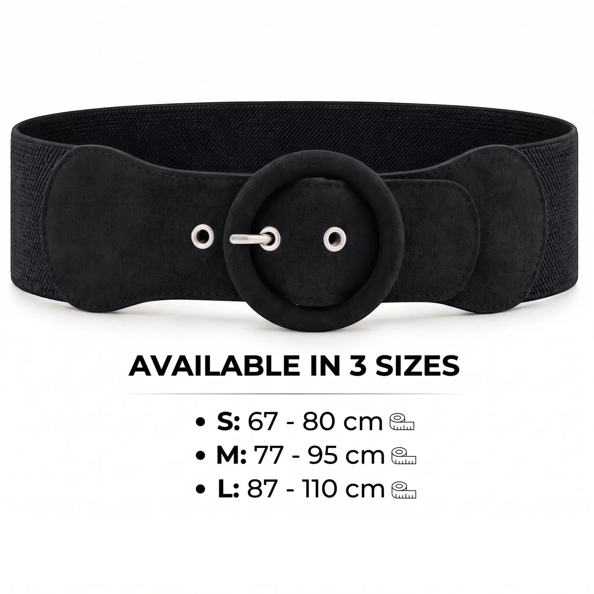 Ro Rox Stretchy Faux Suede Belt – Wide Elasticated Waist Belt