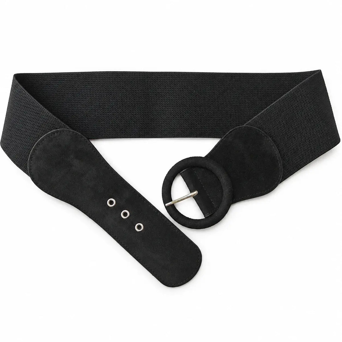 Ro Rox Stretchy Faux Suede Belt – Wide Elasticated Waist Belt