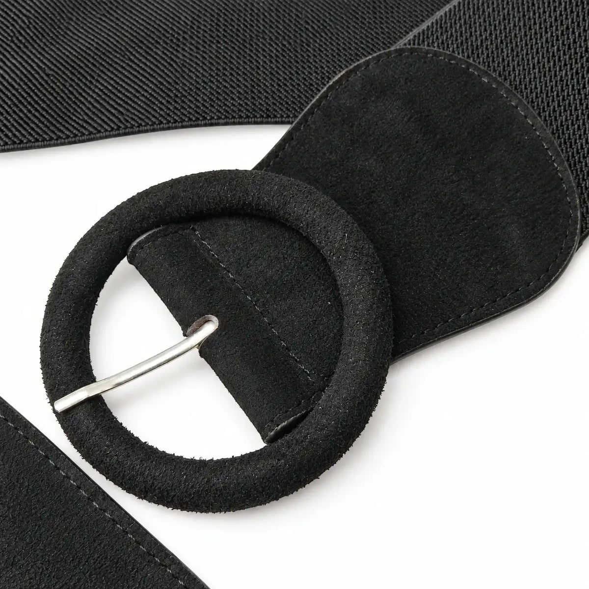 Ro Rox Stretchy Faux Suede Belt – Wide Elasticated Waist Belt