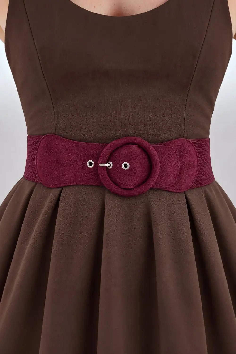 Ro Rox Stretchy Faux Suede Belt – Wide Elasticated Waist Belt
