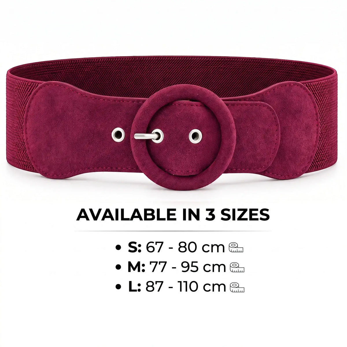 Ro Rox Stretchy Faux Suede Belt – Wide Elasticated Waist Belt