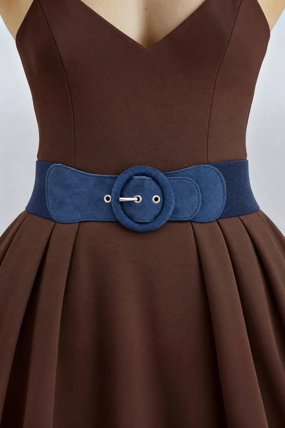 Ro Rox Stretchy Faux Suede Belt – Wide Elasticated Waist Belt