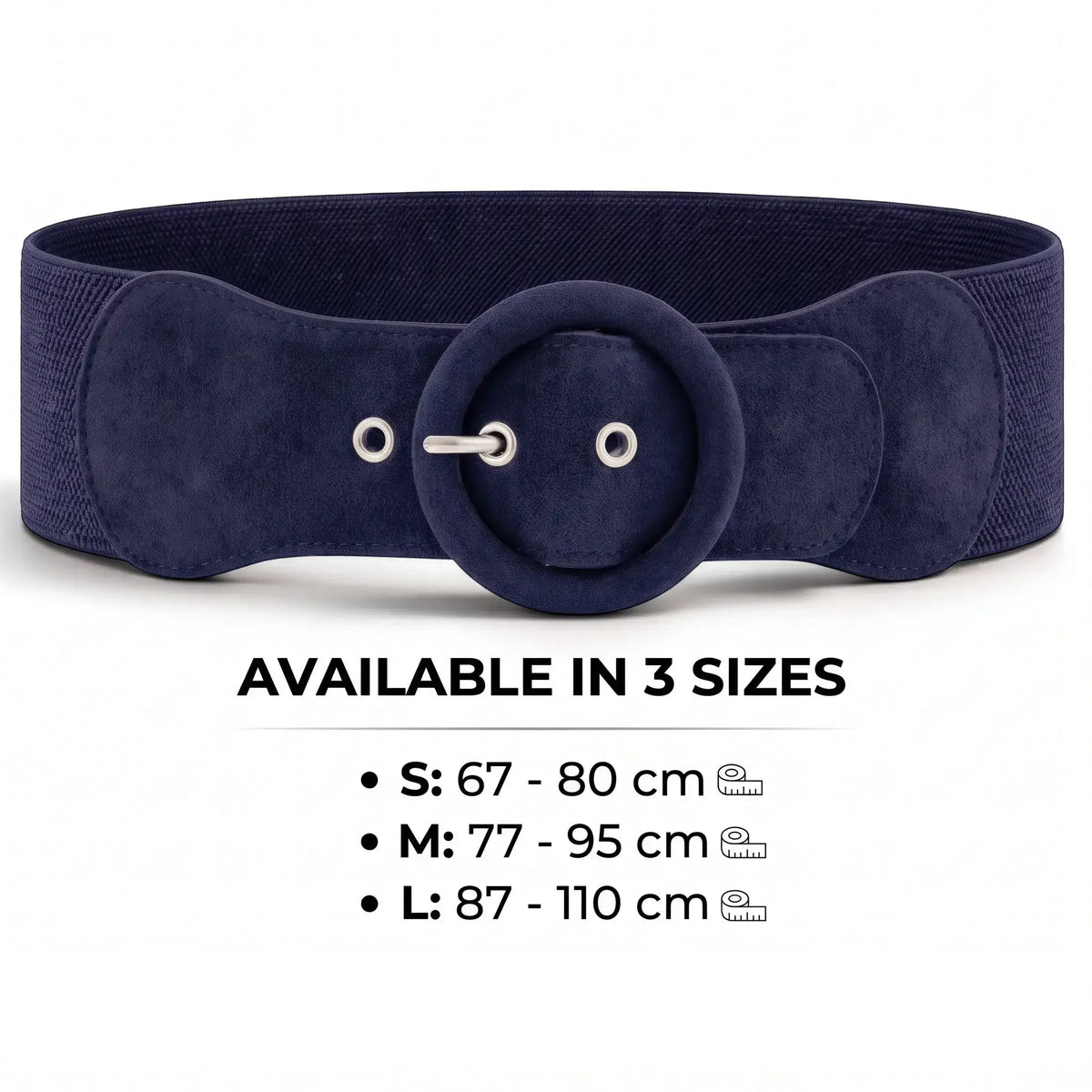 Ro Rox Stretchy Faux Suede Belt – Wide Elasticated Waist Belt