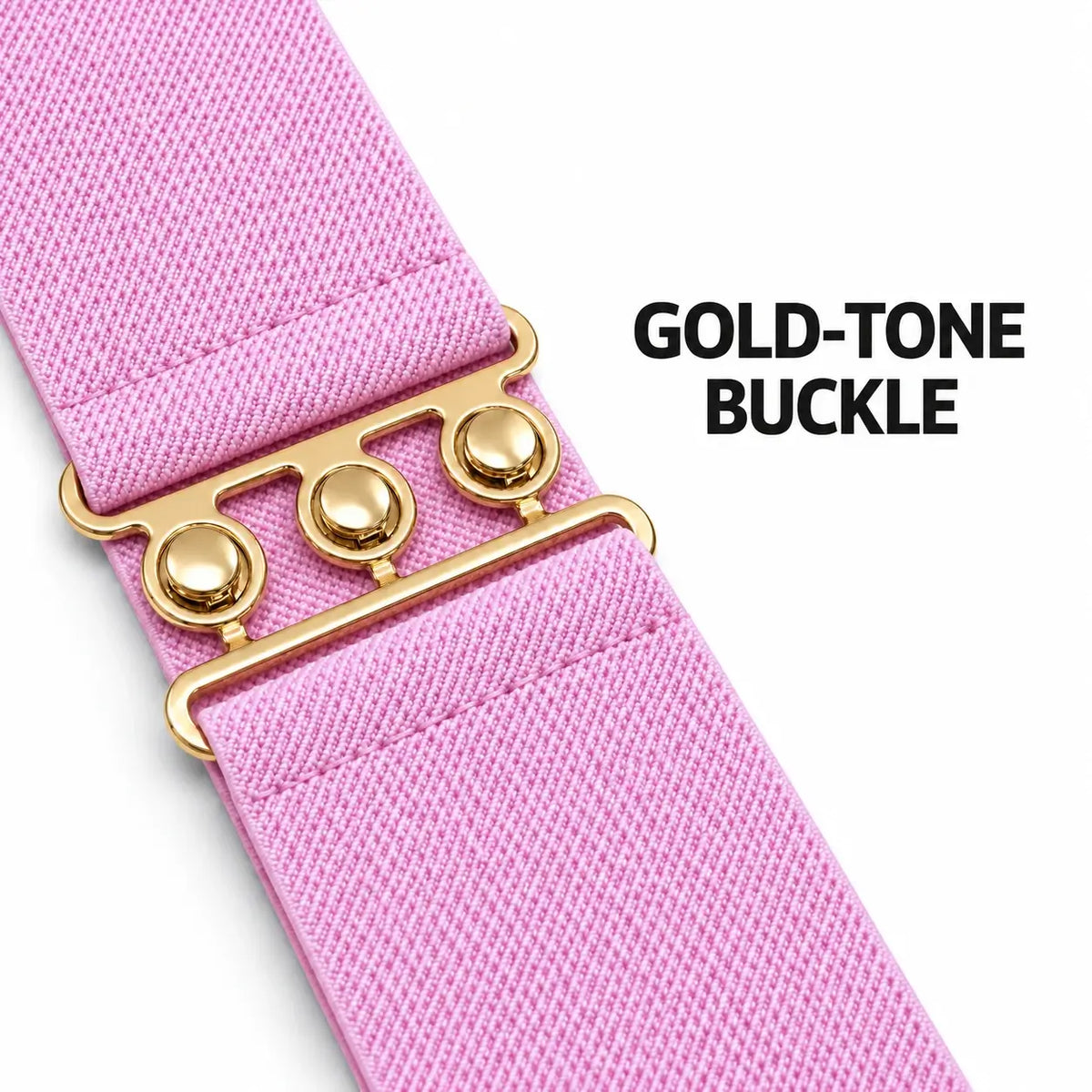Ro Rox Elasticated Retro Wide Nurse Belt, Gold