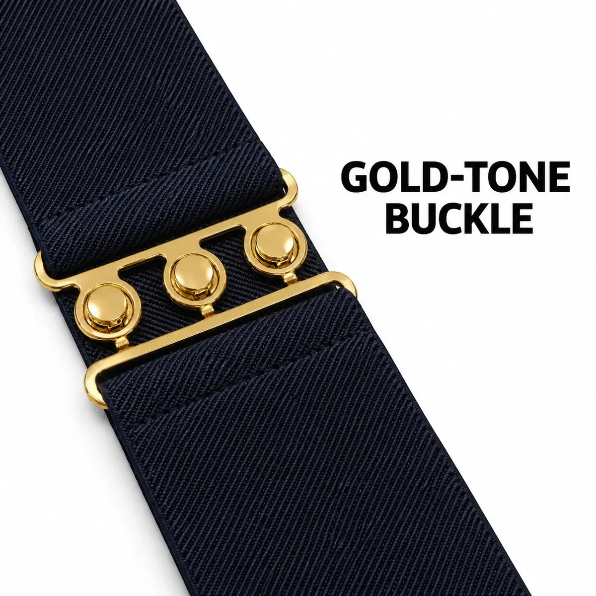Ro Rox Elasticated Retro Wide Nurse Belt, Gold