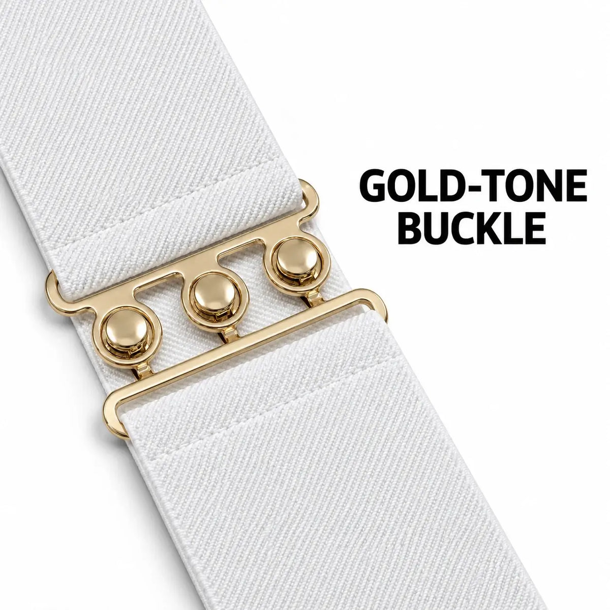 Ro Rox Elasticated Retro Wide Nurse Belt, Gold