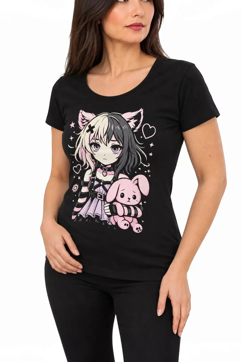 Ro Rox Gothic T-Shirts Women's Alternative Graphic Anime Tees