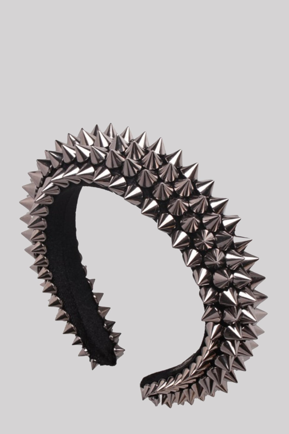 Ro Rox Punk Silver Spiked Studded Gothic Emo Hairband