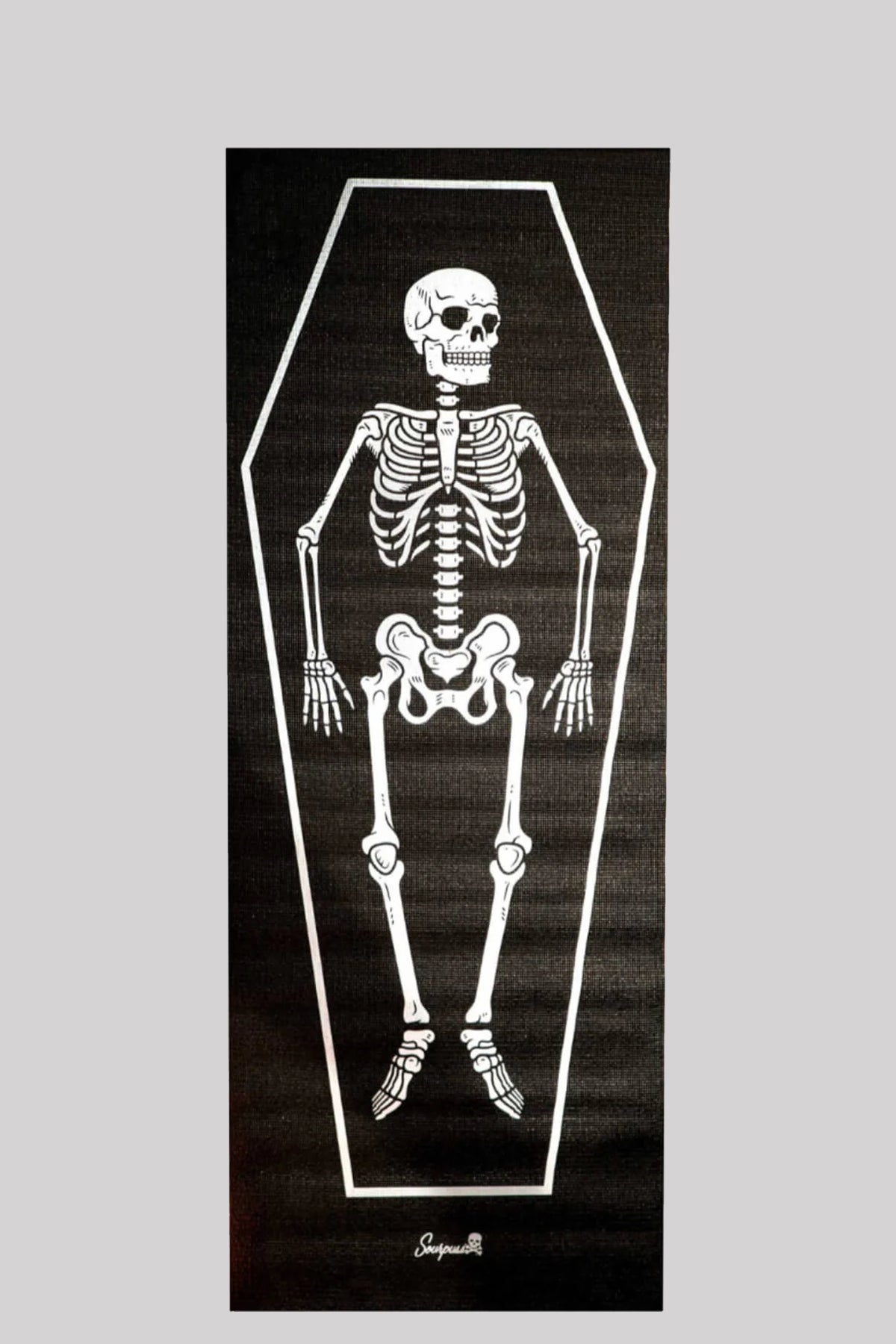 Sourpuss Corpse Skeleton Pose Coffin Gothic Yoga Mat
