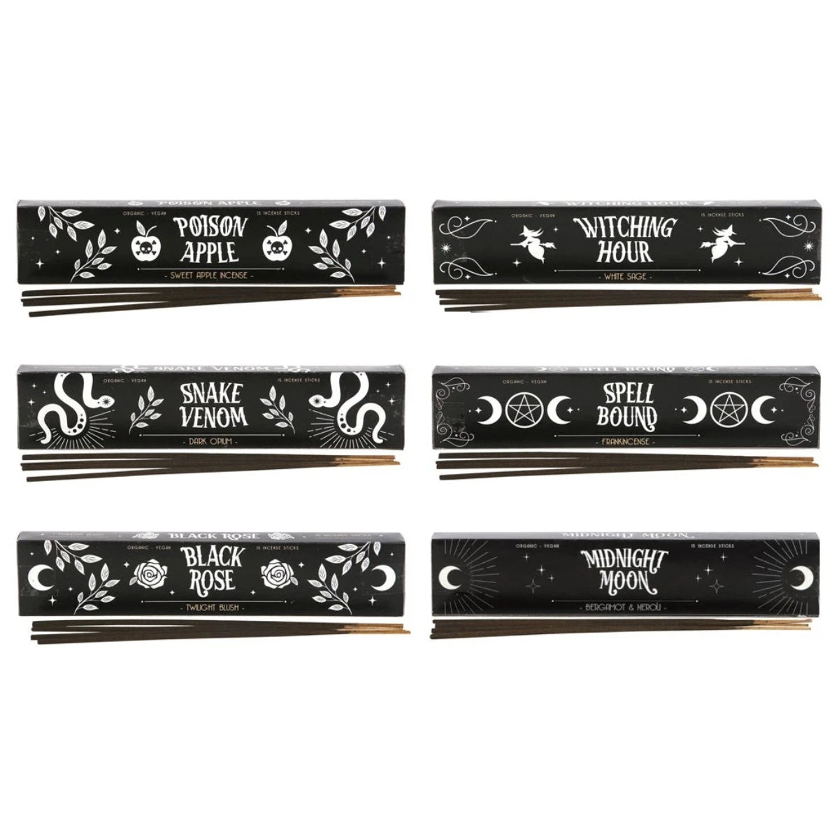 Midnight Ritual Incense Sticks Set of 6 – Witchy Gift Set