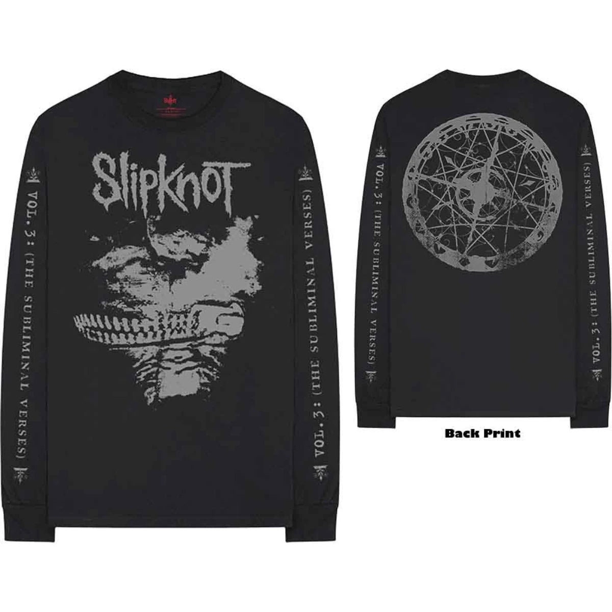 Slipknot Subliminal Verses Long Sleeve Back Print T-Shirt
