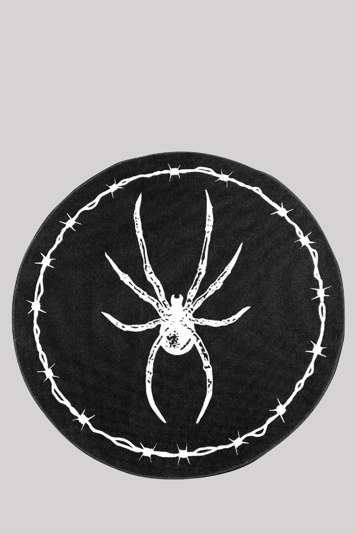 Sourpuss Barbed Wire Spider Print Gothic Homeware Rug