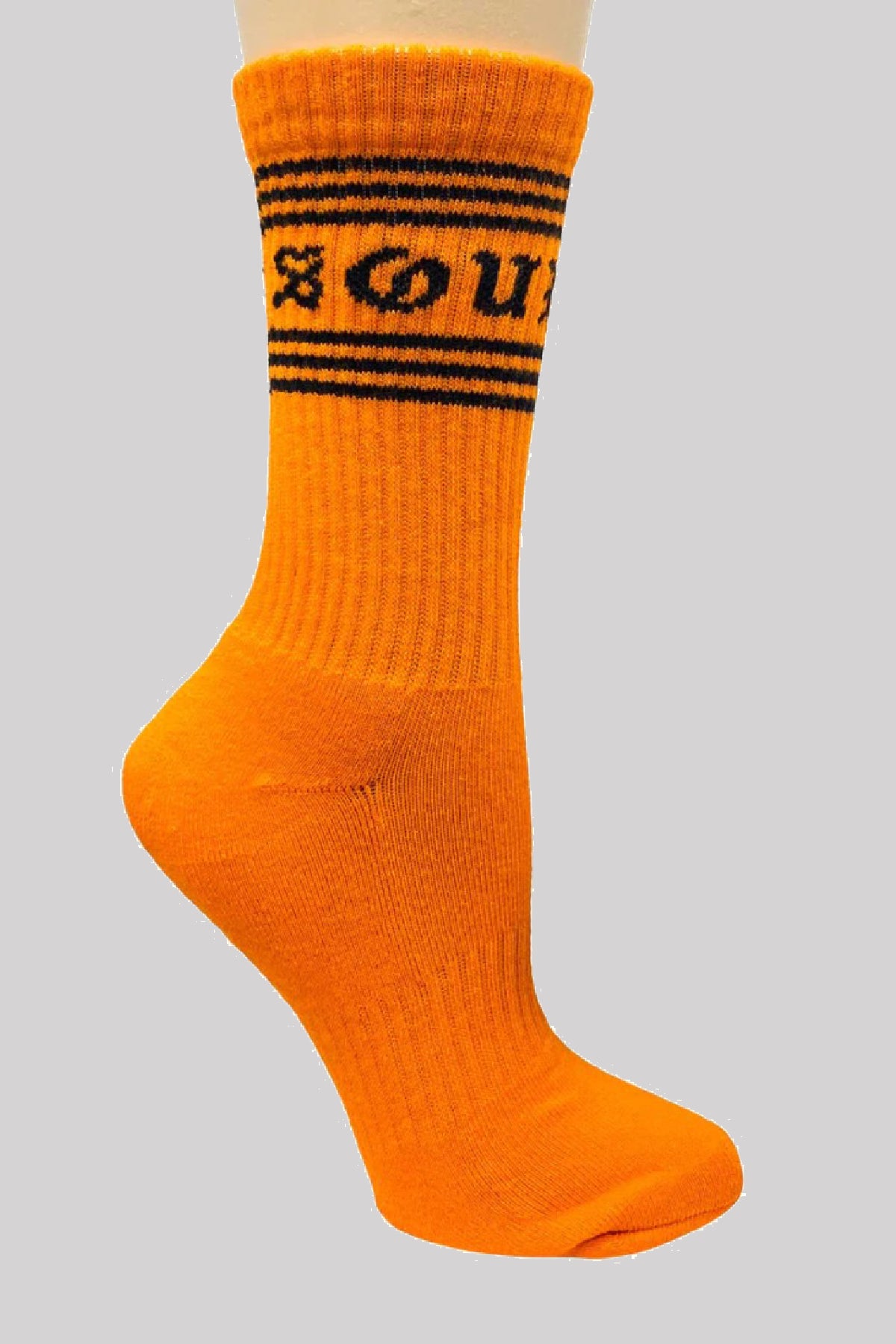 Sourpuss Orange High Visibility Crew Varsity Socks