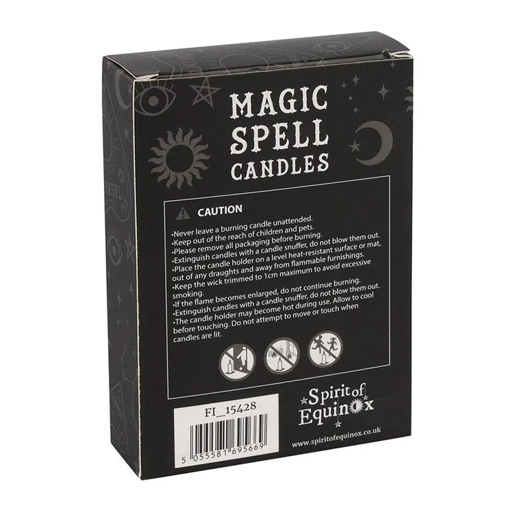Small Magic Ritual Spell Candles, Set of 12, Multiple Colours