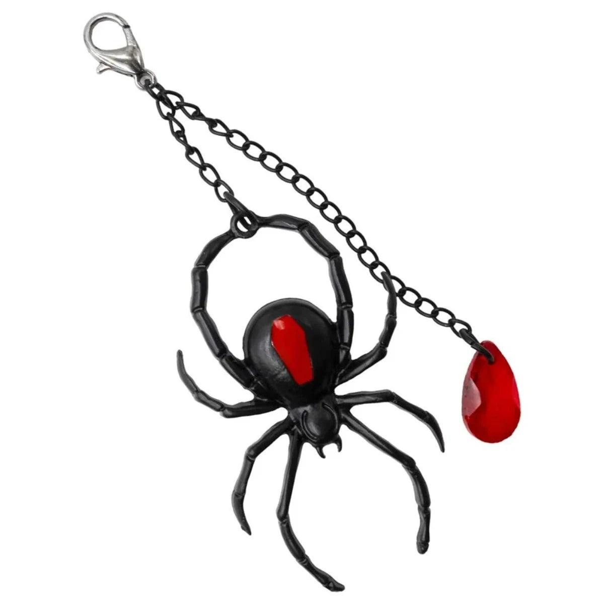 Kreepsville Web Claw Clip - Spider Charm Goth Hair Accessory