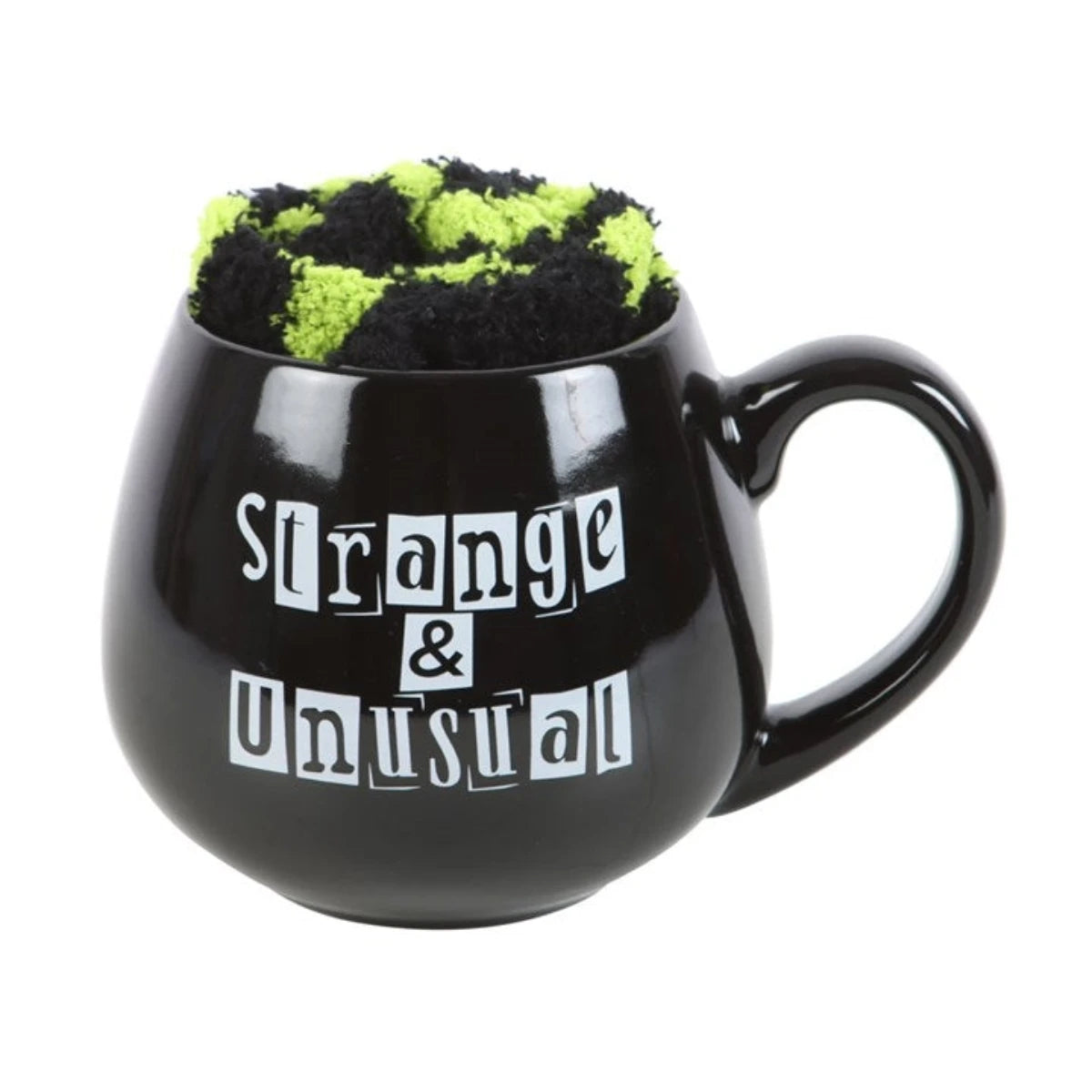 Strange & Unusual Gothic Mug and Socks Set - Cozy Gift Bundle