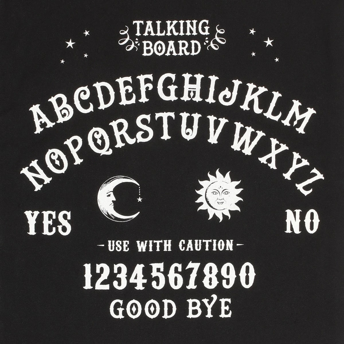 Talking Board Tote Bag – Gothic Ouija Style Canvas Shopper