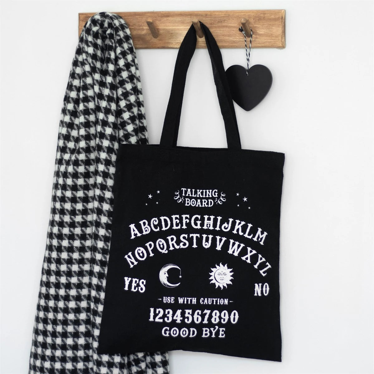 Talking Board Tote Bag – Gothic Ouija Style Canvas Shopper