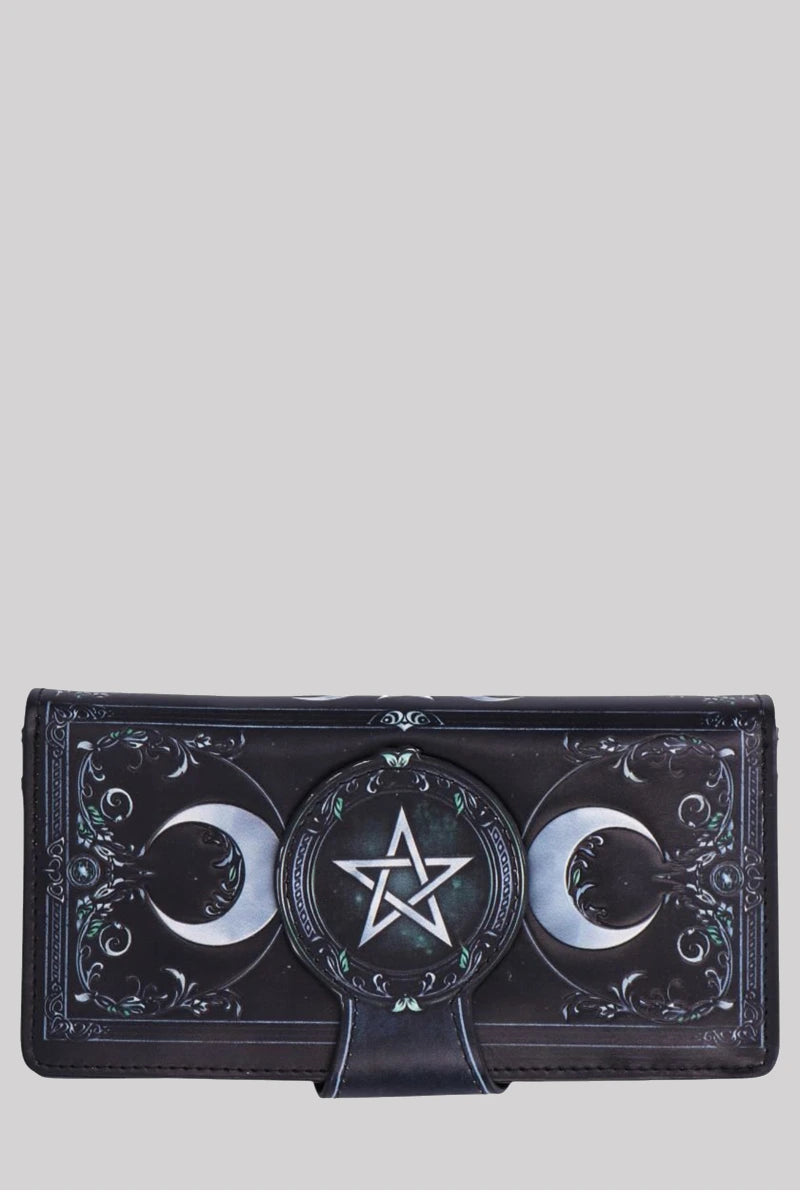 Nemesis Now Triple Moon Purse Gothic Embossed PU Wallet