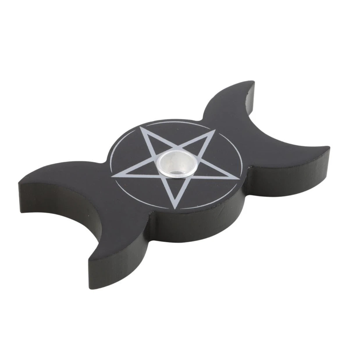 Spell Candle Holder - Triple Moon Decor for Wiccan Rituals