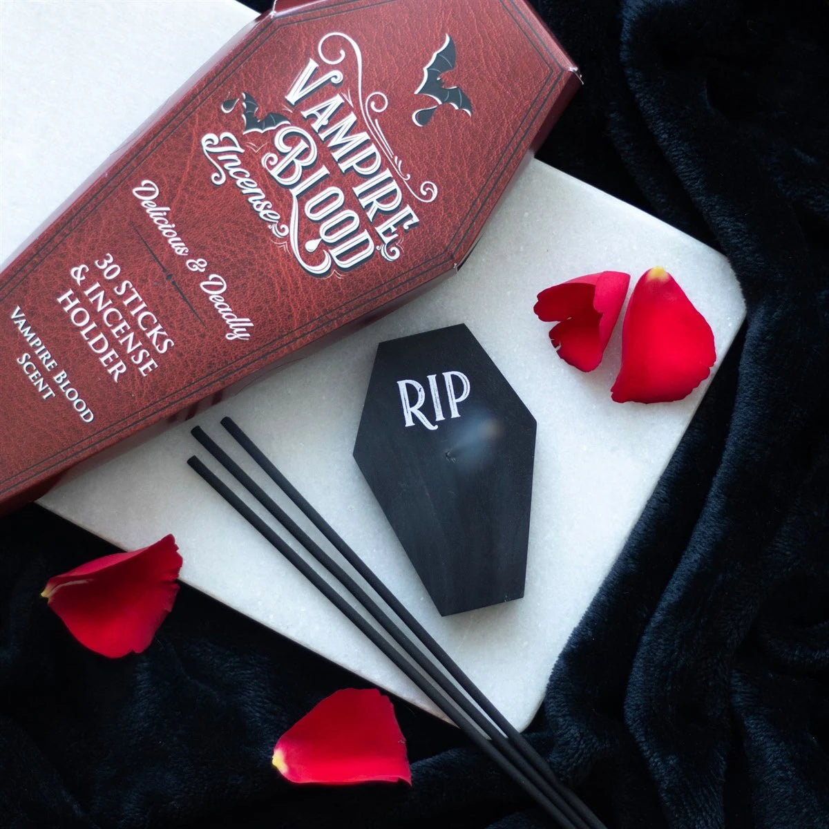 Vampire Blood Incense Sticks & Holder - Gothic Fragrance Set