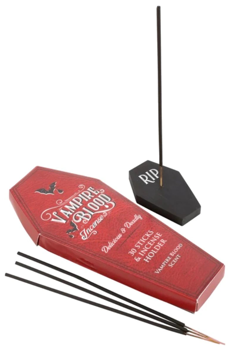 Vampire Blood Incense Sticks & Holder - Gothic Fragrance Set