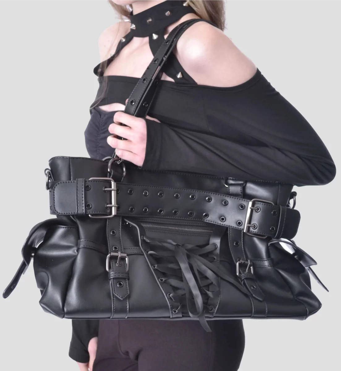 Vixxsin Hostile Bag - Gothic Punk Shoulder Messenger Bag