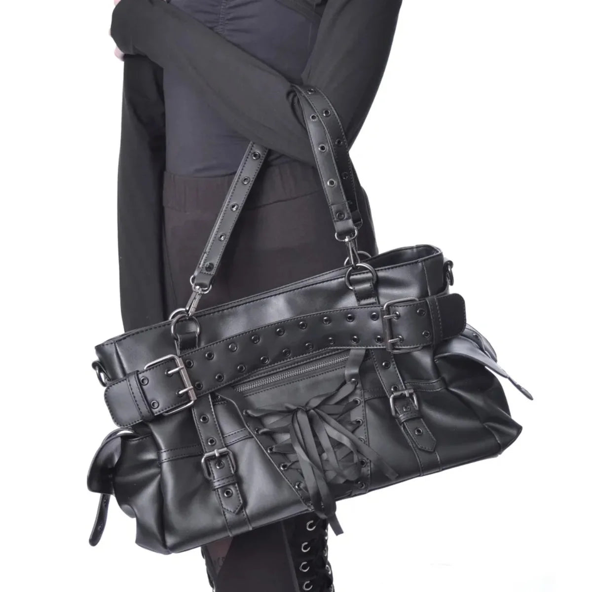 shin&company 風 メッセンジャーバッグ archive goth Vixxsin Hostile Bag - Gothic Punk Shoulder Messenger Bag | Ro Rox