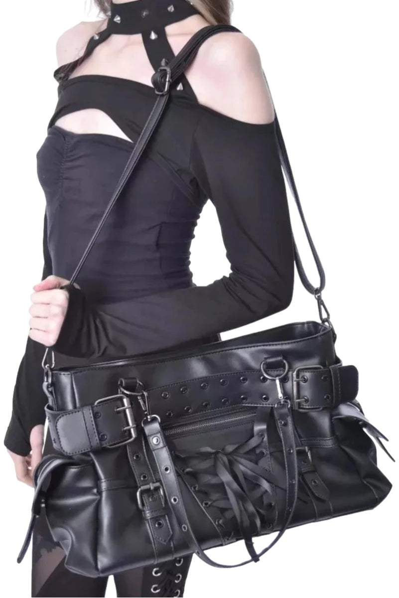 Vixxsin Hostile Bag - Gothic Punk Shoulder Messenger Bag