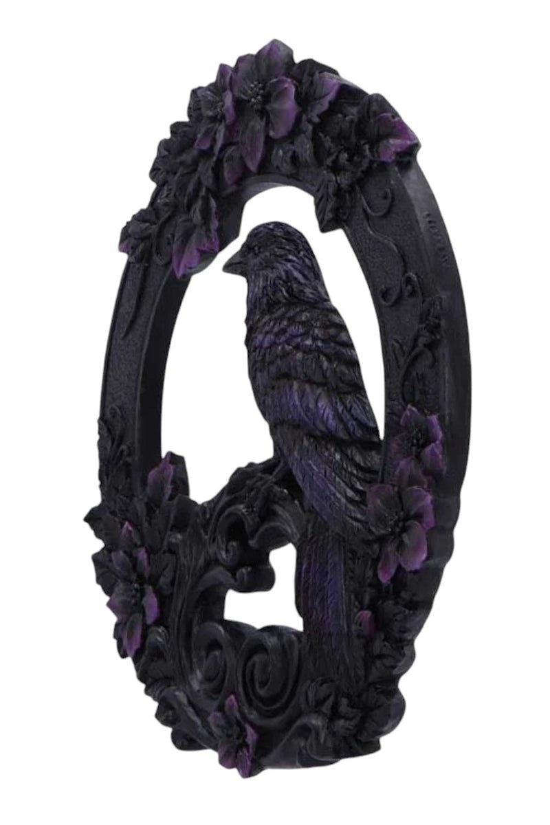 Nemesis Now Wall Hanger Raven Gothic Black and Purple Decor