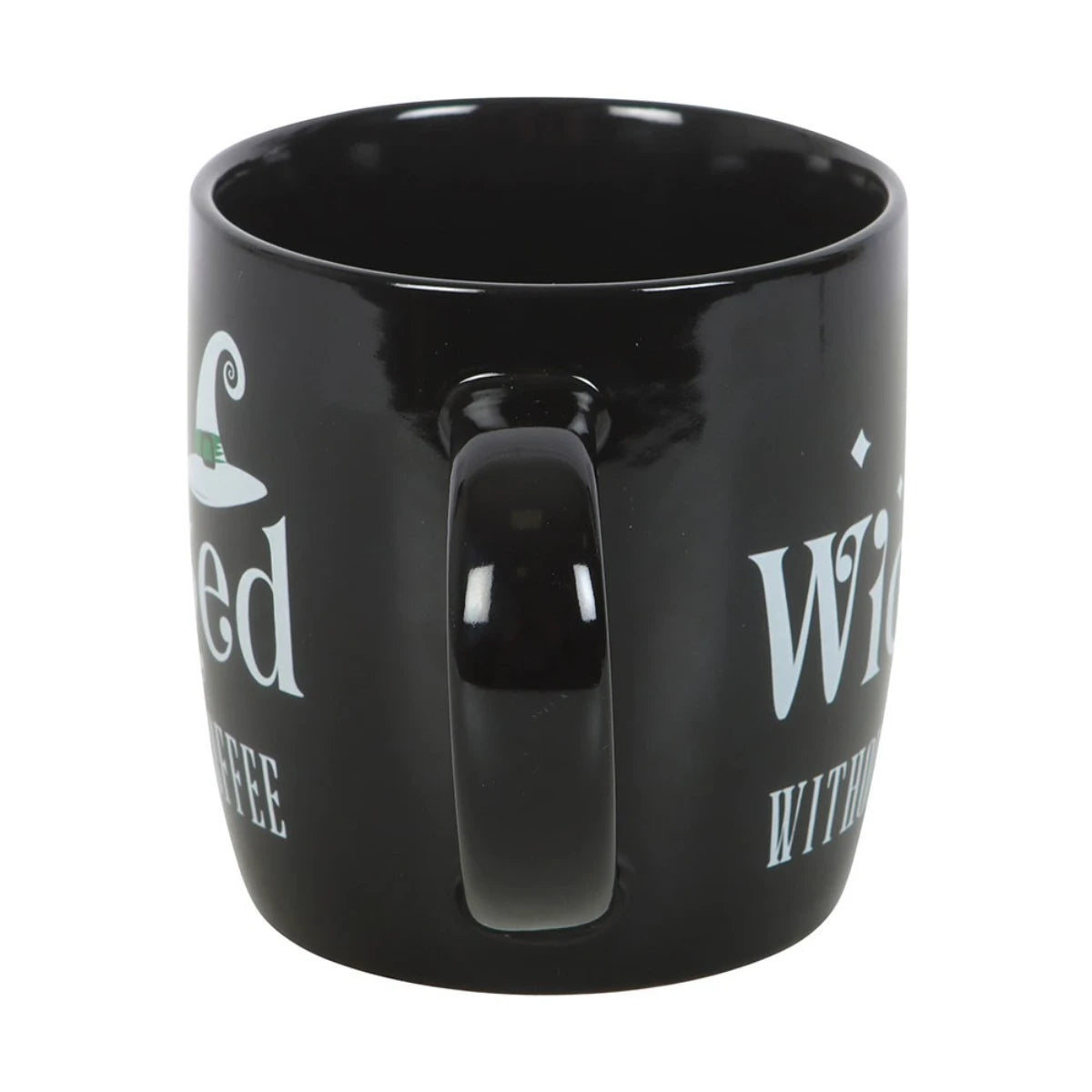 Wicked Without Coffee Mug Funny Witch Hat Black Ceramic Cup