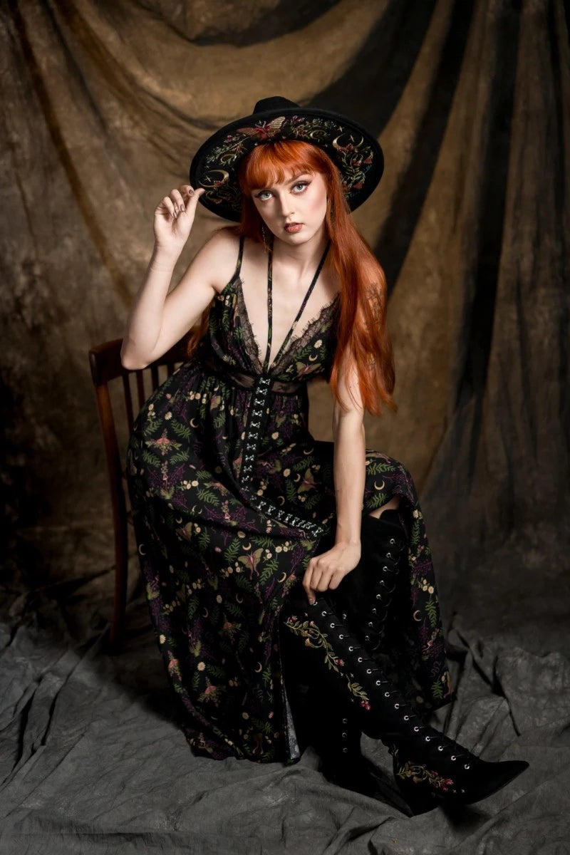 Restyle Wilderwood Maxi Dress – Gothic Forest Witch Vibes
