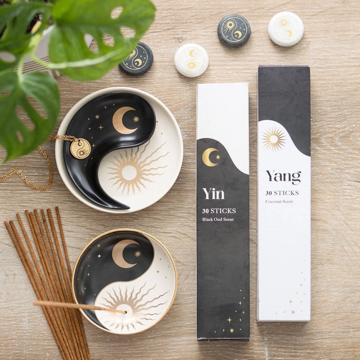 Yin Yang Incense Stick Holder - Celestial Aromatherapy Dish