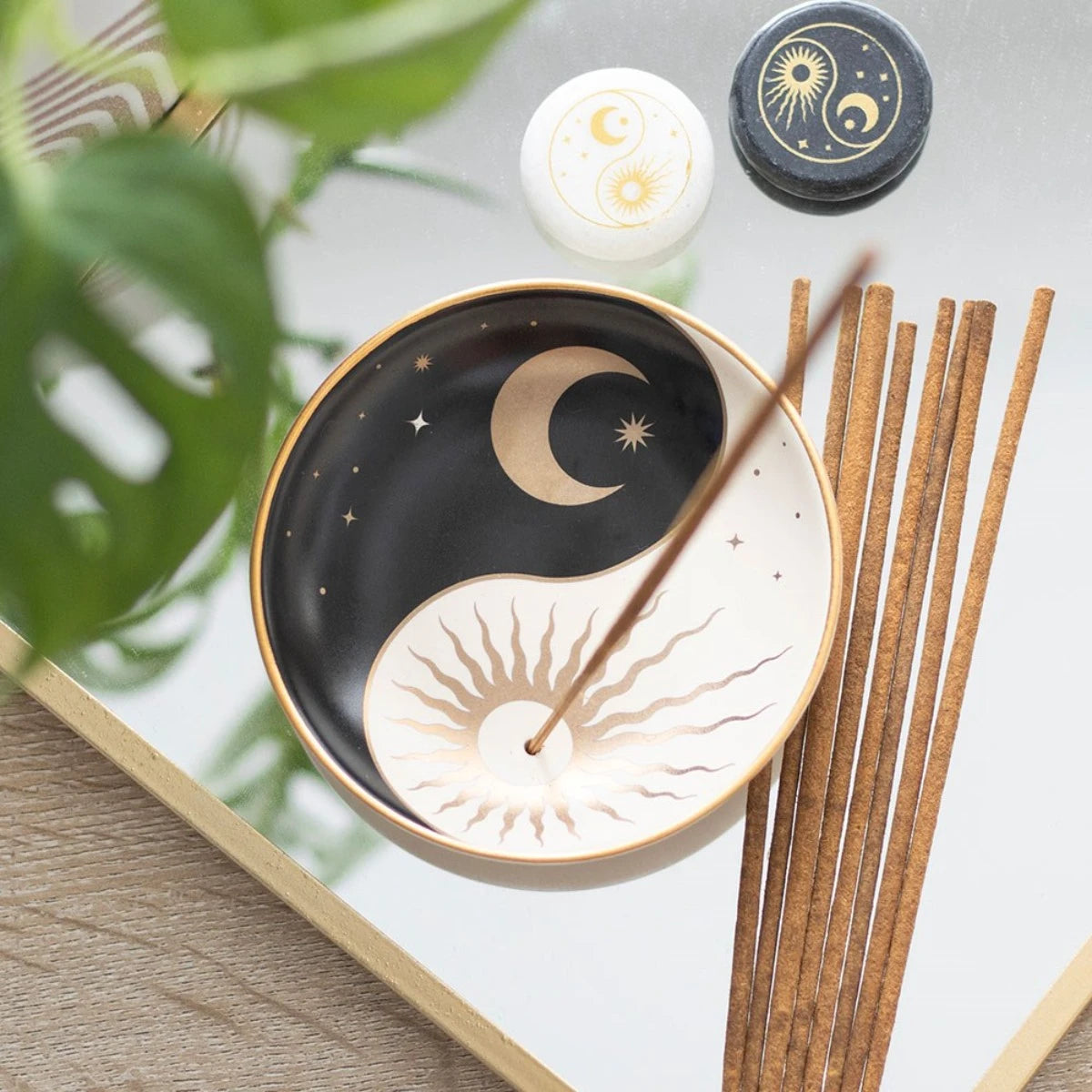 Yin Yang Incense Stick Holder - Celestial Aromatherapy Dish