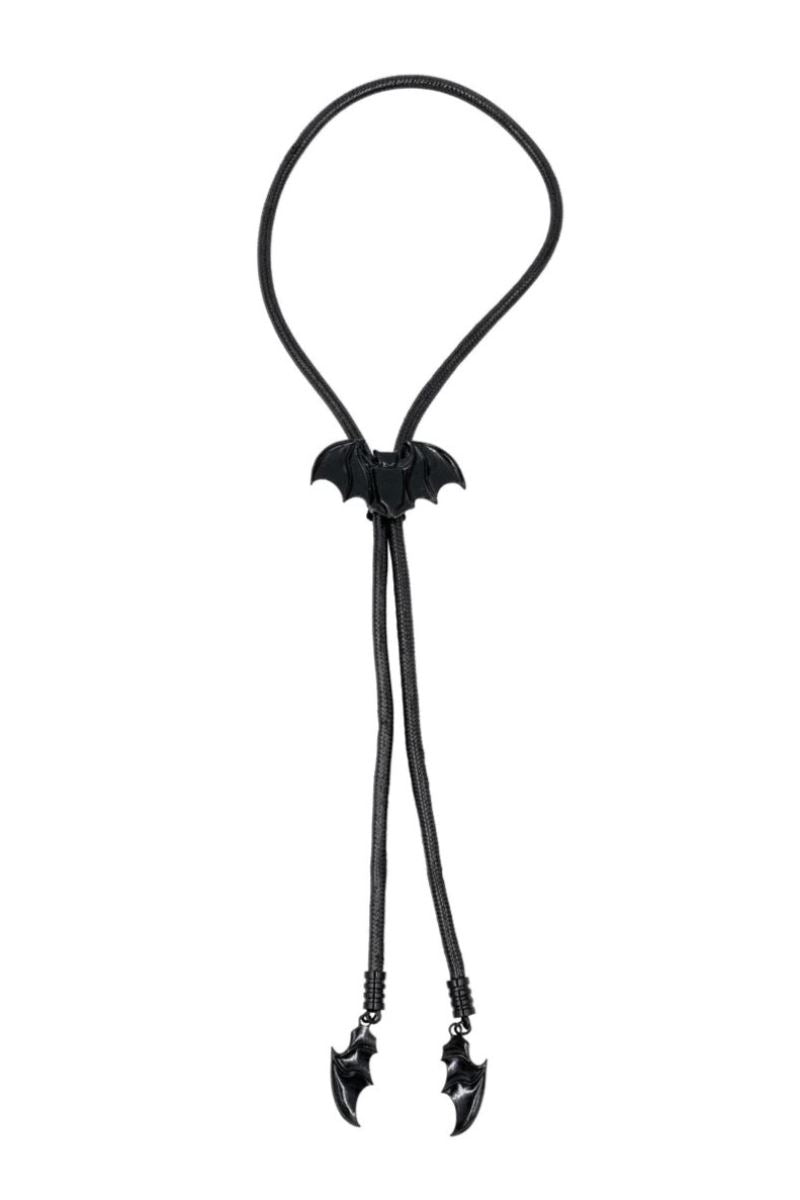 Kreepsville 666 Bat Black Bolo Western Tie