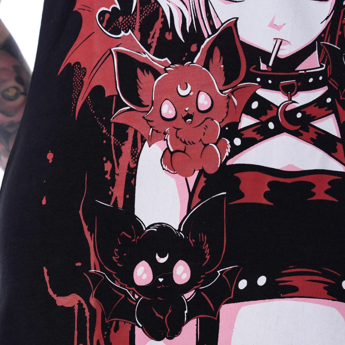 Cupcake Cult Batling T-Shirt Gothic Kawaii Ladies Black Tee