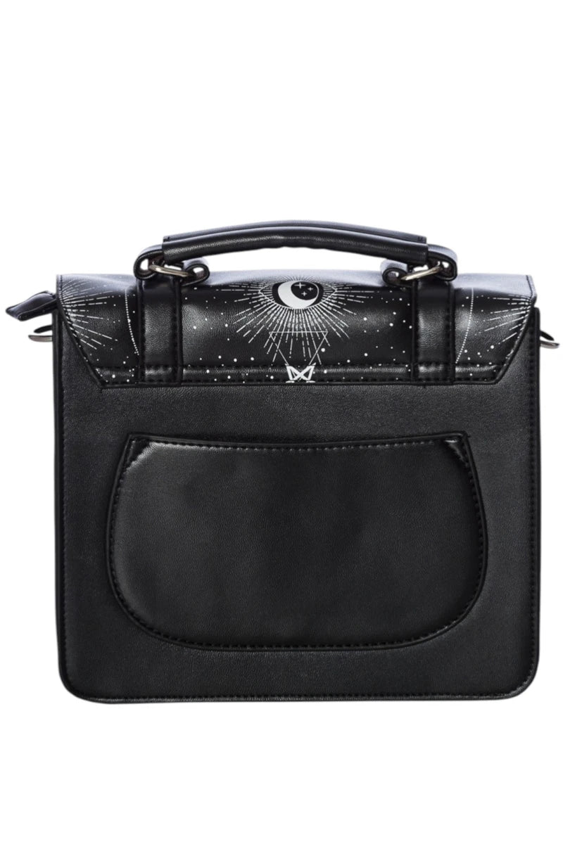 Banned Cosmic Satchel Bag Gothic Moon Phase Crossbody Bag