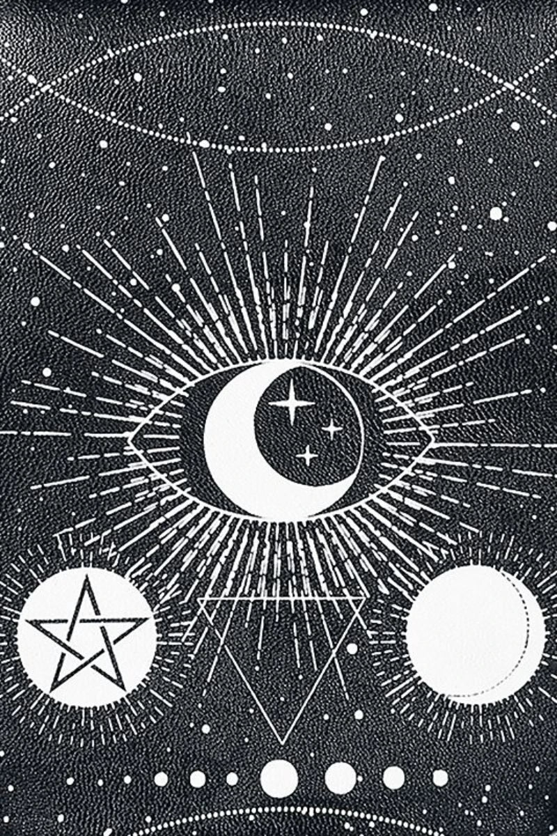 Banned Cosmic Satchel Bag Gothic Moon Phase Crossbody Bag