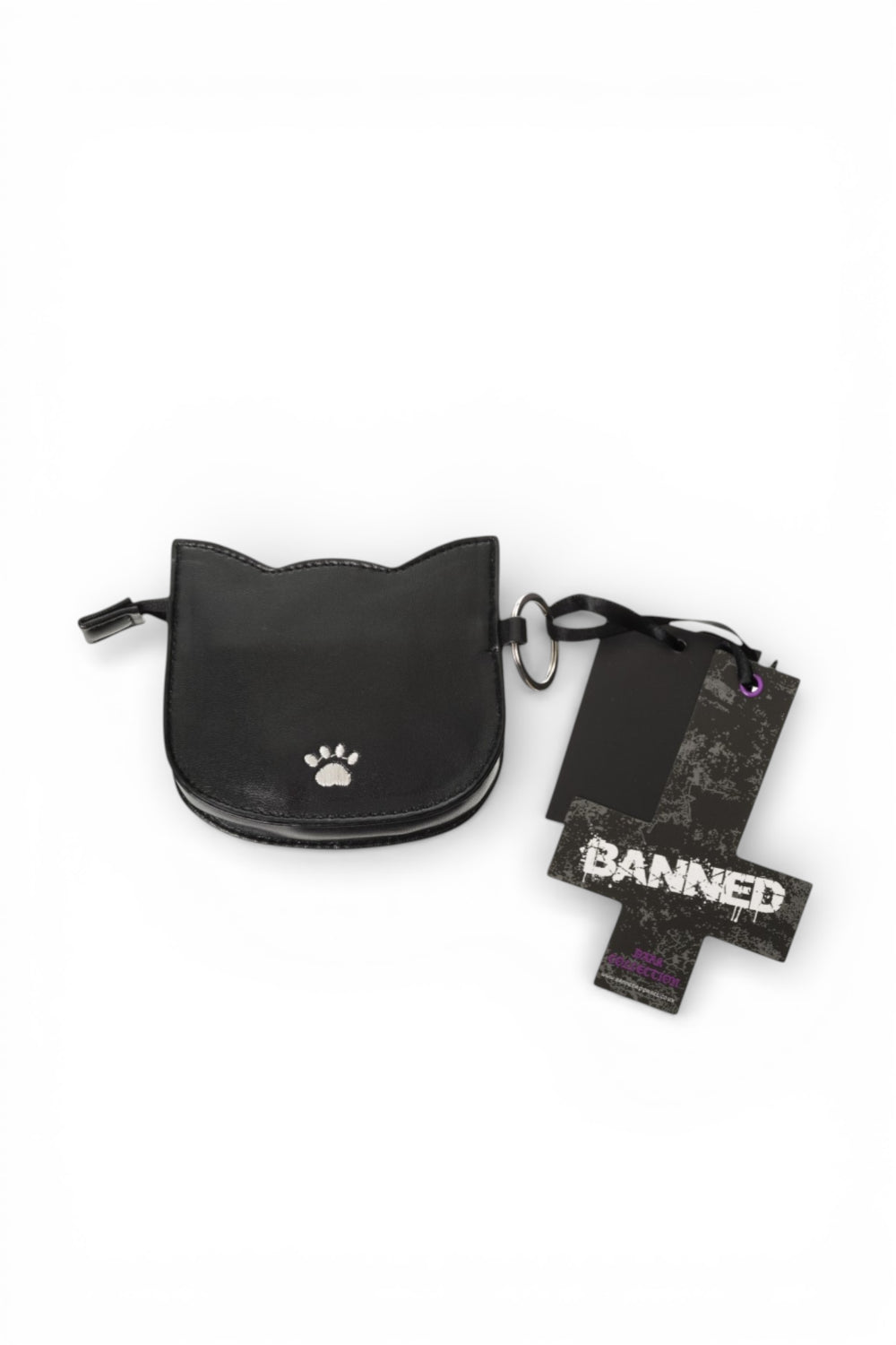 Banned Eye of the Beholder Coin Purse Black Cat Zip Wallet | Ro Rox