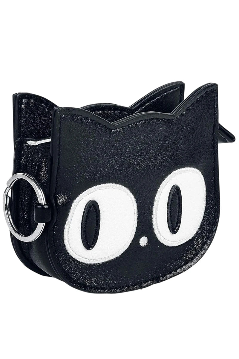 Banned Eye of the Beholder Coin Purse Black Cat Zip Wallet | Ro Rox