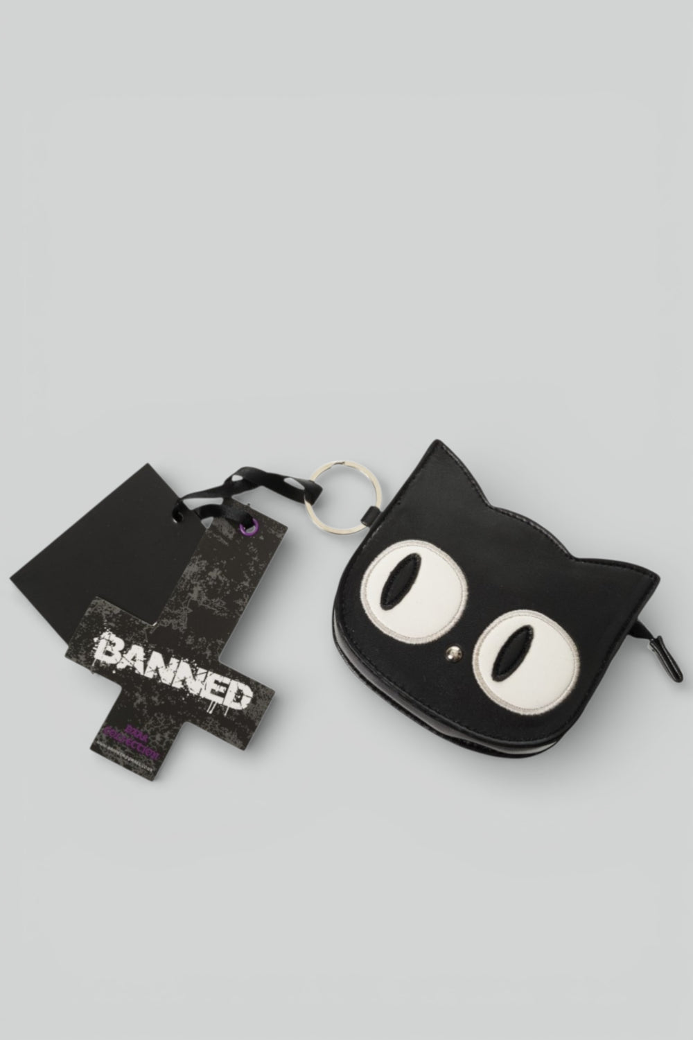 Portafoglio Banned Malice Nero – Stile Gotico Con Ragnatele, In PU, 8 Tasche Per Carte, Dimensioni 20x10x4 Cm