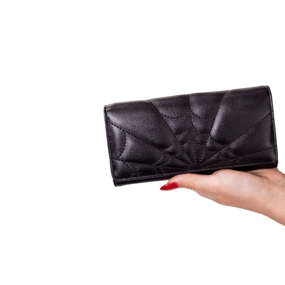 Banned Malice Wallet Gothic Spiderweb Stud Purse Alternative
