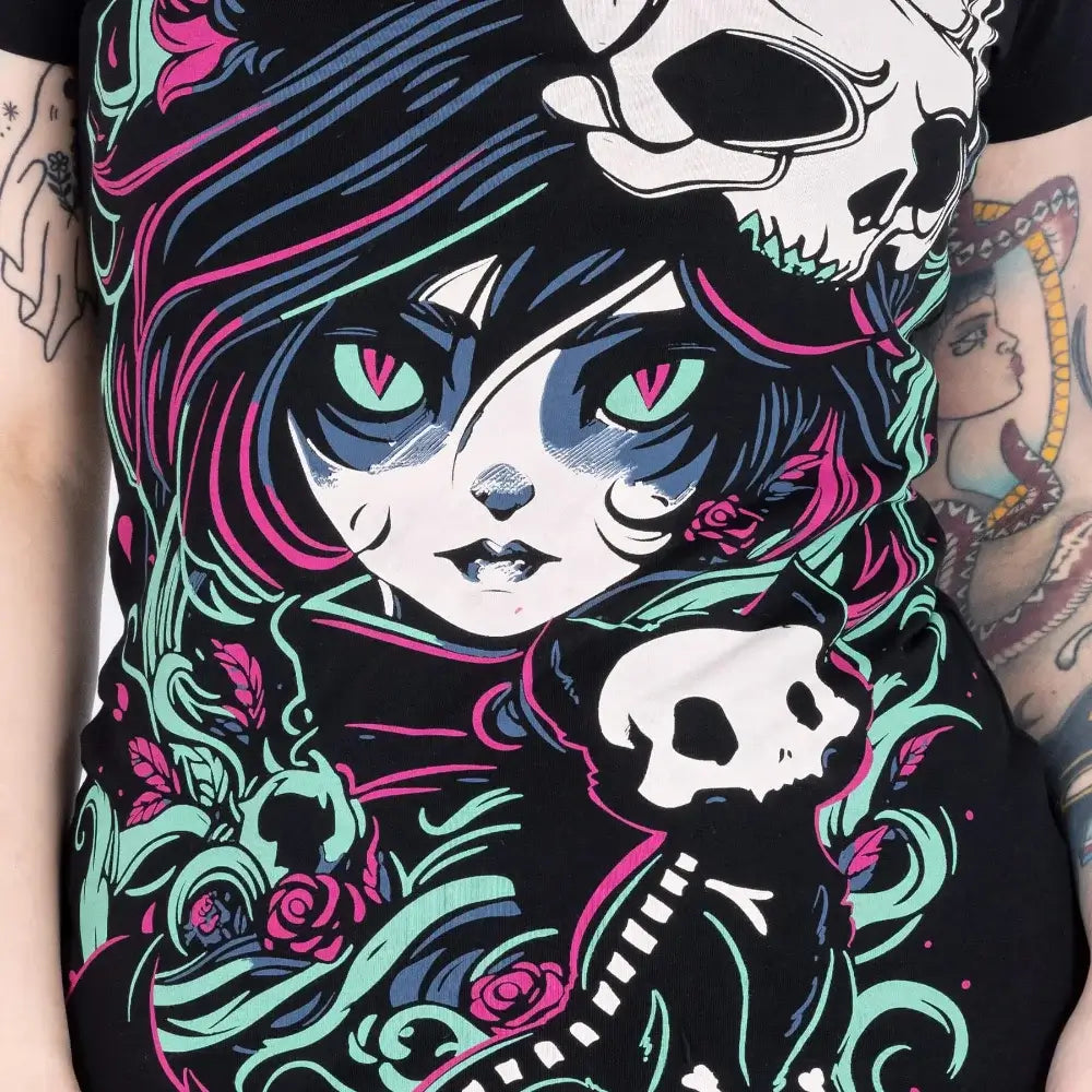 Cupcake Cult Cat Demon Tee - Gothic Fashion - Women's T-Shirt