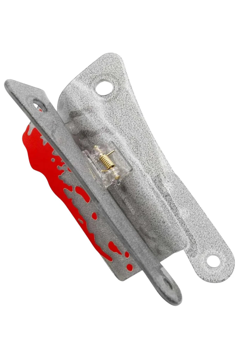Kreepsville 666 Cleaver Claw Clip Silver Glitter Bloody Hair